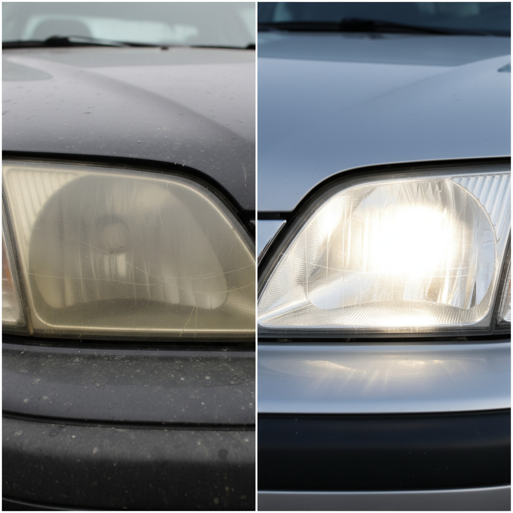 Restauración de faro: antes y después